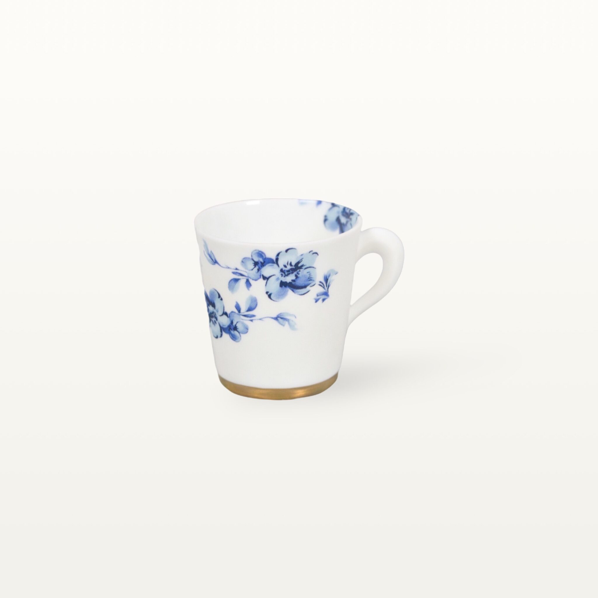 Espressotasse mit Goldelementen - Blumen 1 Espressotasse mit Goldelementen - Blumen