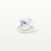 Porzellan Espressotasse und Unterteller - Blumen 9