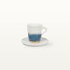 Kleine Tasse und Unterteller aus Porzellan - Blau 10