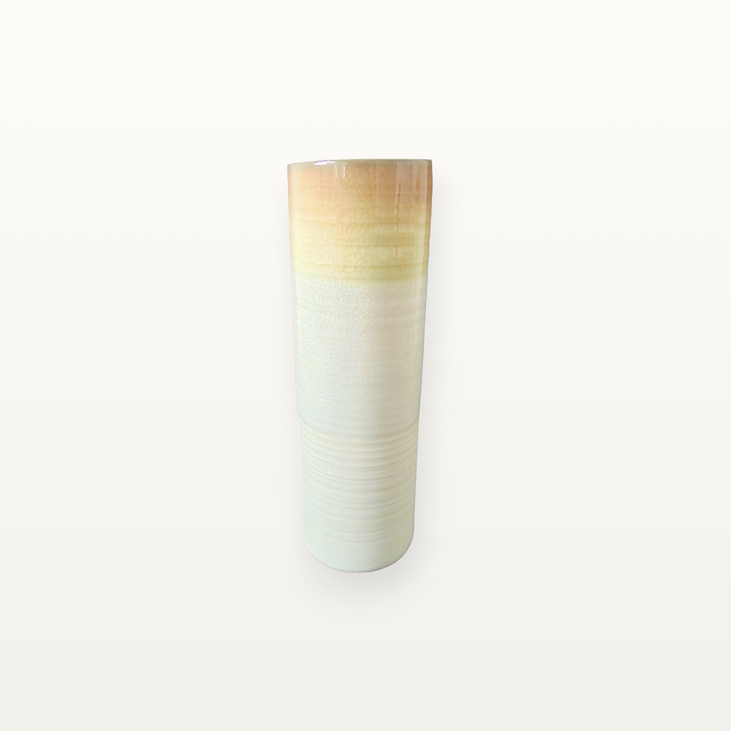 Porzellan Vase zylindrisch - Braun