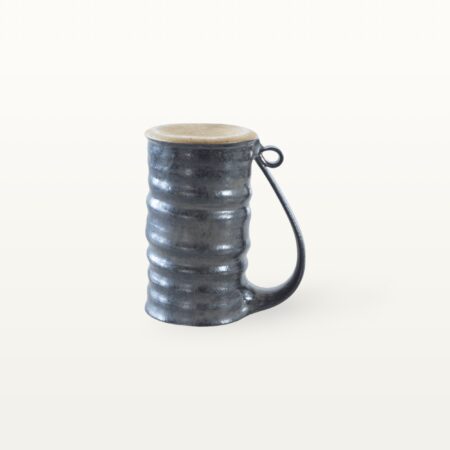 Gerade, hohe Keramiktasse - schwarz – Bild 3