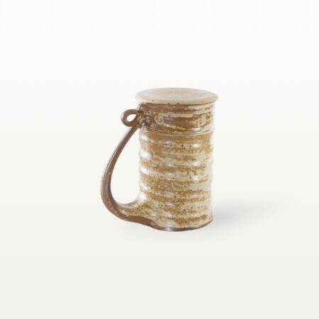 Gerade, hohe Keramiktasse - braun – Bild 3