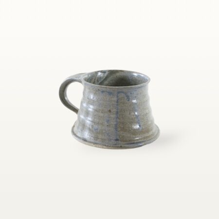 Alternative view of Erdige Keramiktasse mit breitem Fuß - blau