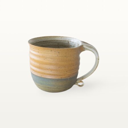 Große, natürliche Keramiktasse - bunt