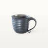 Große, natürliche Keramiktasse - blau und schwarz 11