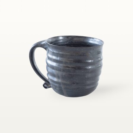 Alternative view of Große, natürliche Keramiktasse - schwarz