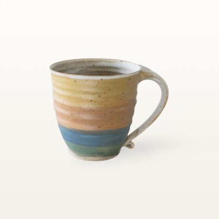 Große bauchige Tasse mit schmalem Fuß - bunt