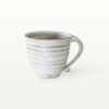 Große bauchige Tasse mit schmalem Fuß - weiß 10