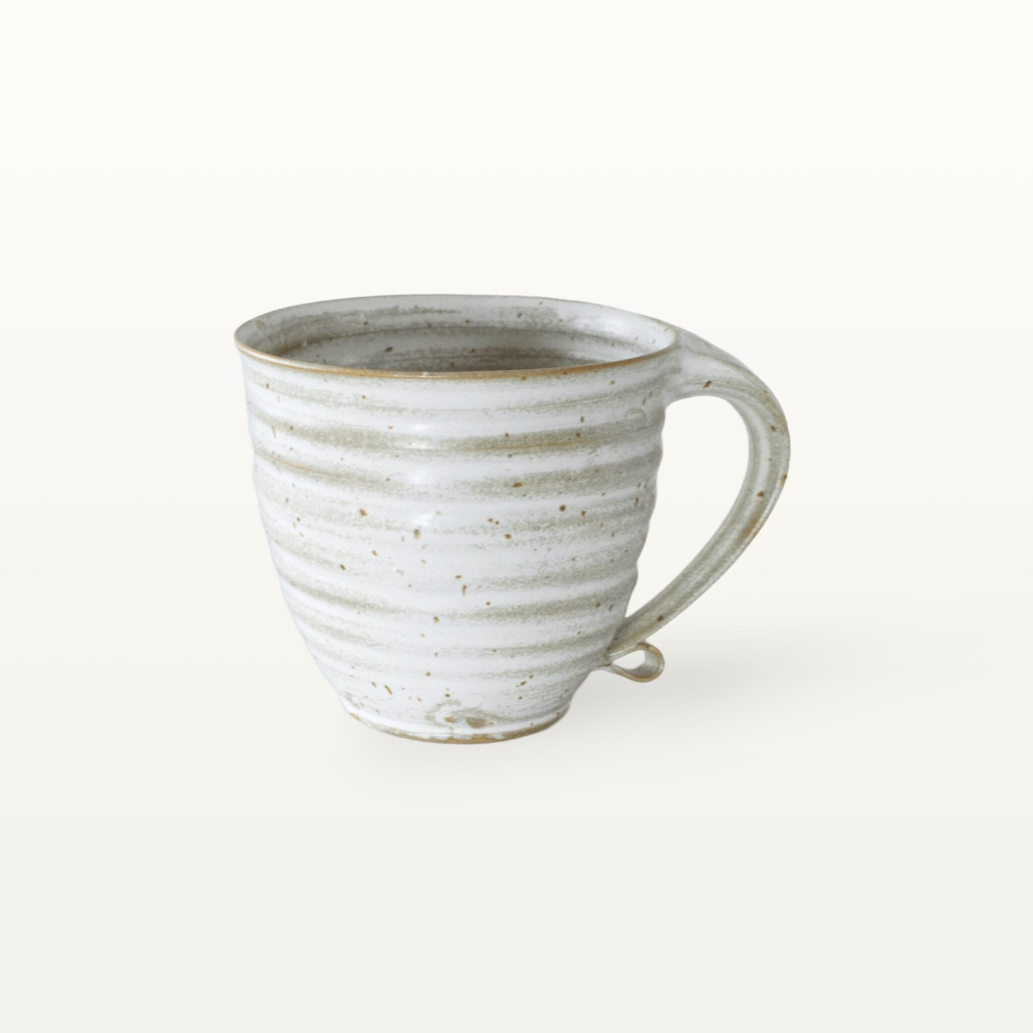 Große bauchige Tasse mit schmalem Fuß - weiß 1 Große bauchige Tasse mit schmalem Fuß - weiß