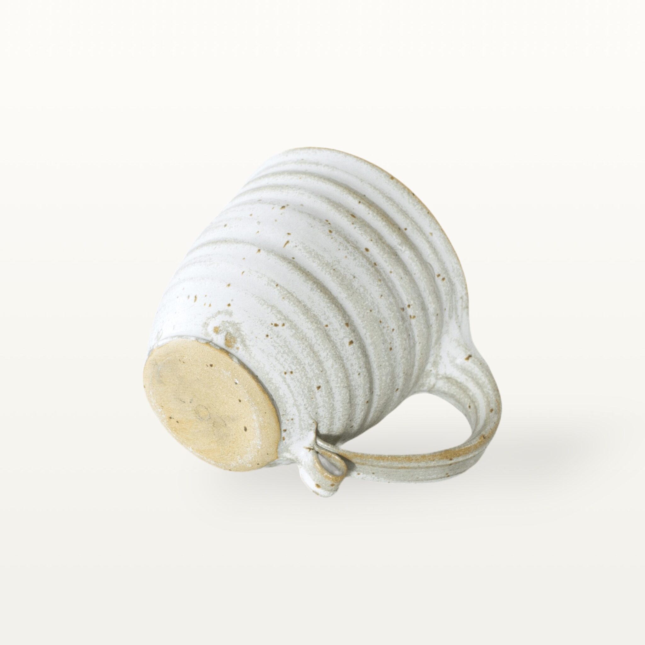 Große bauchige Tasse mit schmalem Fuß - weiß 5 Große bauchige Tasse mit schmalem Fuß - weiß – Bild 5