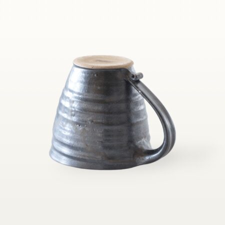 Große bauchige Tasse mit schmalem Fuß - schwarz – Bild 3