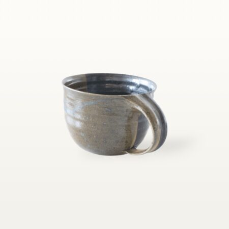 Flache, bauchige Tasse in rustikaler Optik - blau und schwarz 7 Flache, bauchige Tasse in rustikaler Optik - blau und schwarz – Bild 3