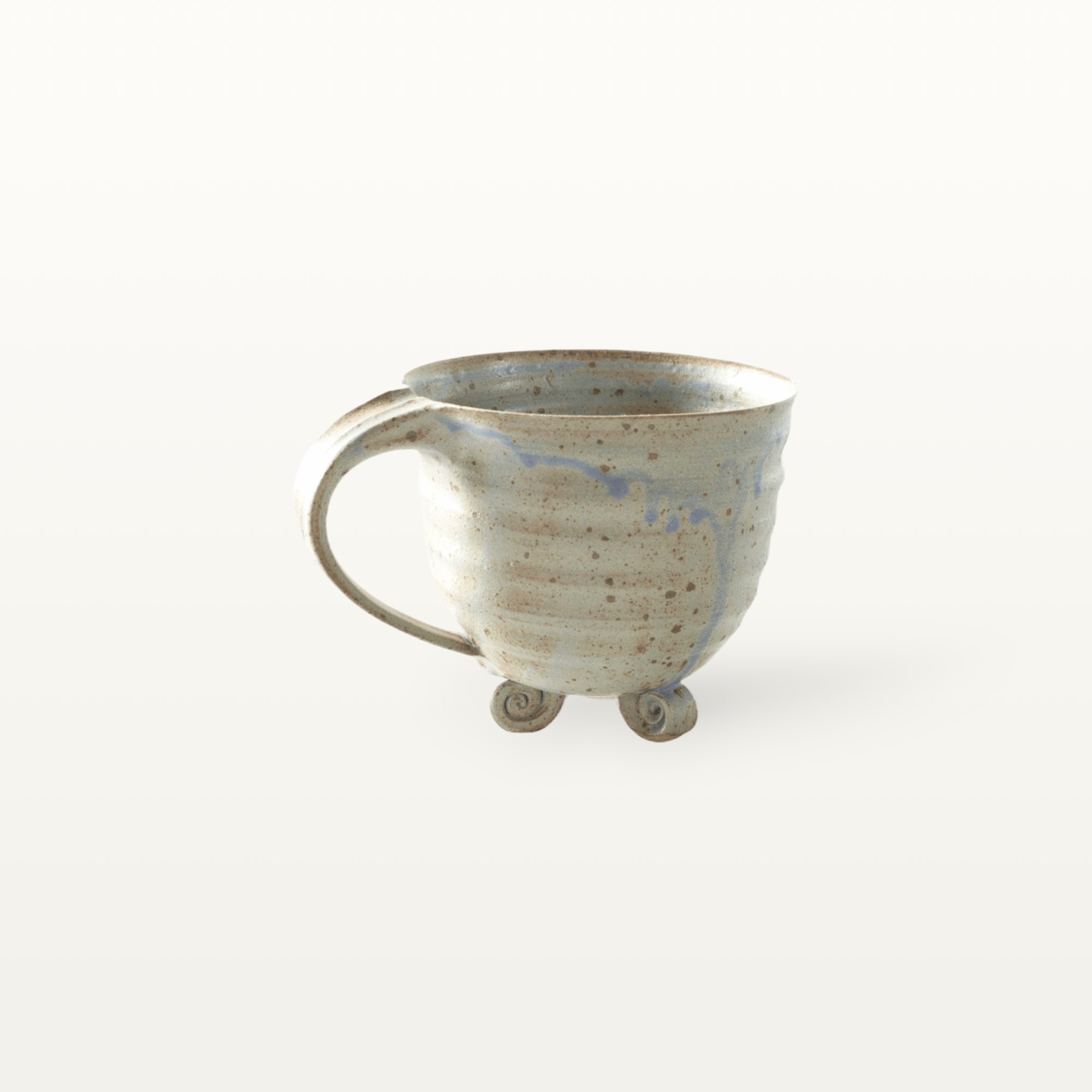 Besondere Dreifußtasse aus Keramik - Blau 2 Besondere Dreifußtasse aus Keramik - Blau – Bild 2