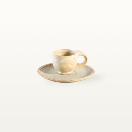 Espressotasse und Unterteller - Set - Weiß