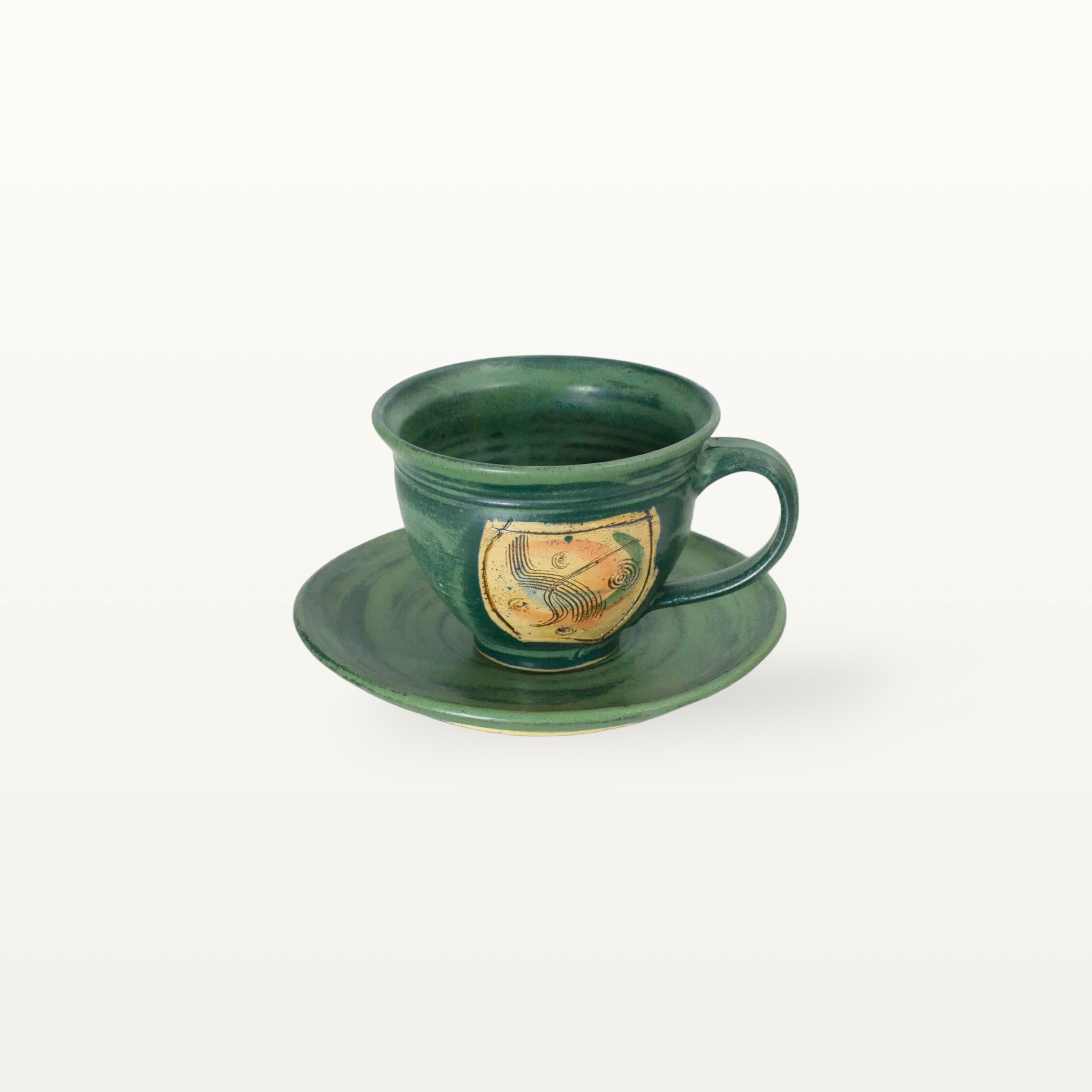 kleine Tasse mit Unterteller - Aquarell