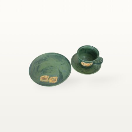 kleine Tasse mit Unterteller und Frühstücksteller - Aquarell – Bild 5
