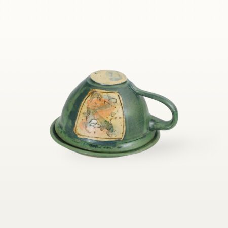 Alternative view of Große Tasse mit Unterteller - Aquarell
