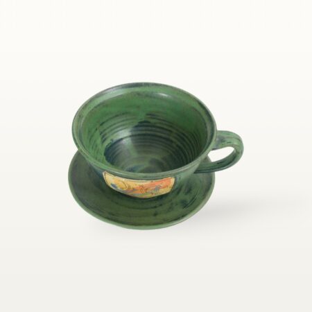 Große Tasse mit Unterteller - Aquarell 6 Große Tasse mit Unterteller - Aquarell – Bild 3
