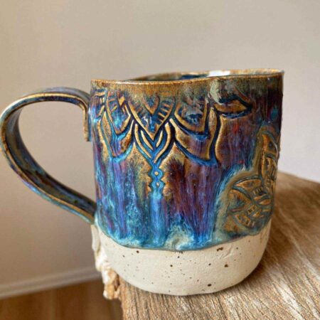 handgemachte Tasse Lotus - Blau – Bild 2