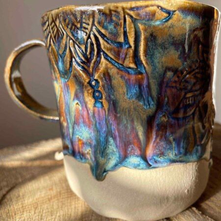 handgemachte Tasse Lotus - Blau – Bild 3