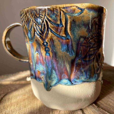 handgemachte Tasse Lotus - Blau – Bild 9