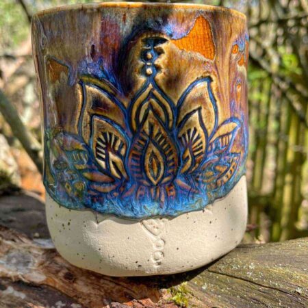 handgemachte Tasse Lotus - Blau – Bild 5