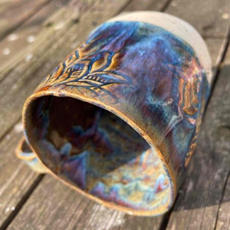 handgemachte Tasse Lotus - Blau – Bild 7