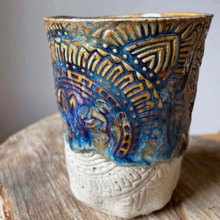 Alternative view of Yoga Becher Mandala - Blau
