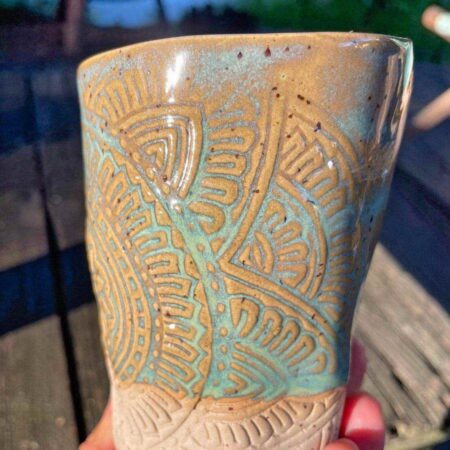 Yoga Becher Mandala - Türkis 8 Yoga Becher Mandala - Türkis – Bild 3