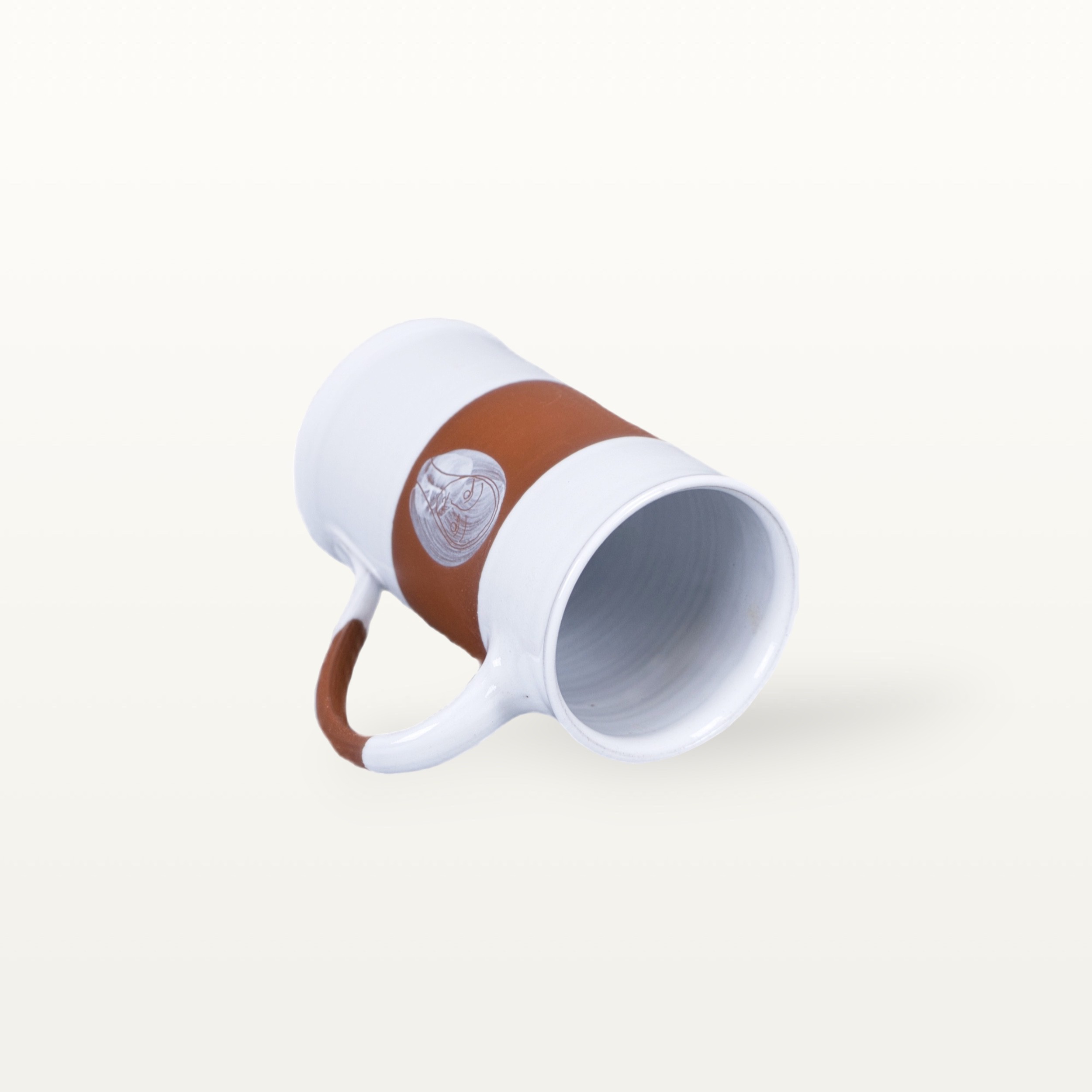 elegante Kaffeetasse "Gesichtspunkte" - Terrakottaband 3 elegante Kaffeetasse "Gesichtspunkte" - Terrakottaband – Bild 3