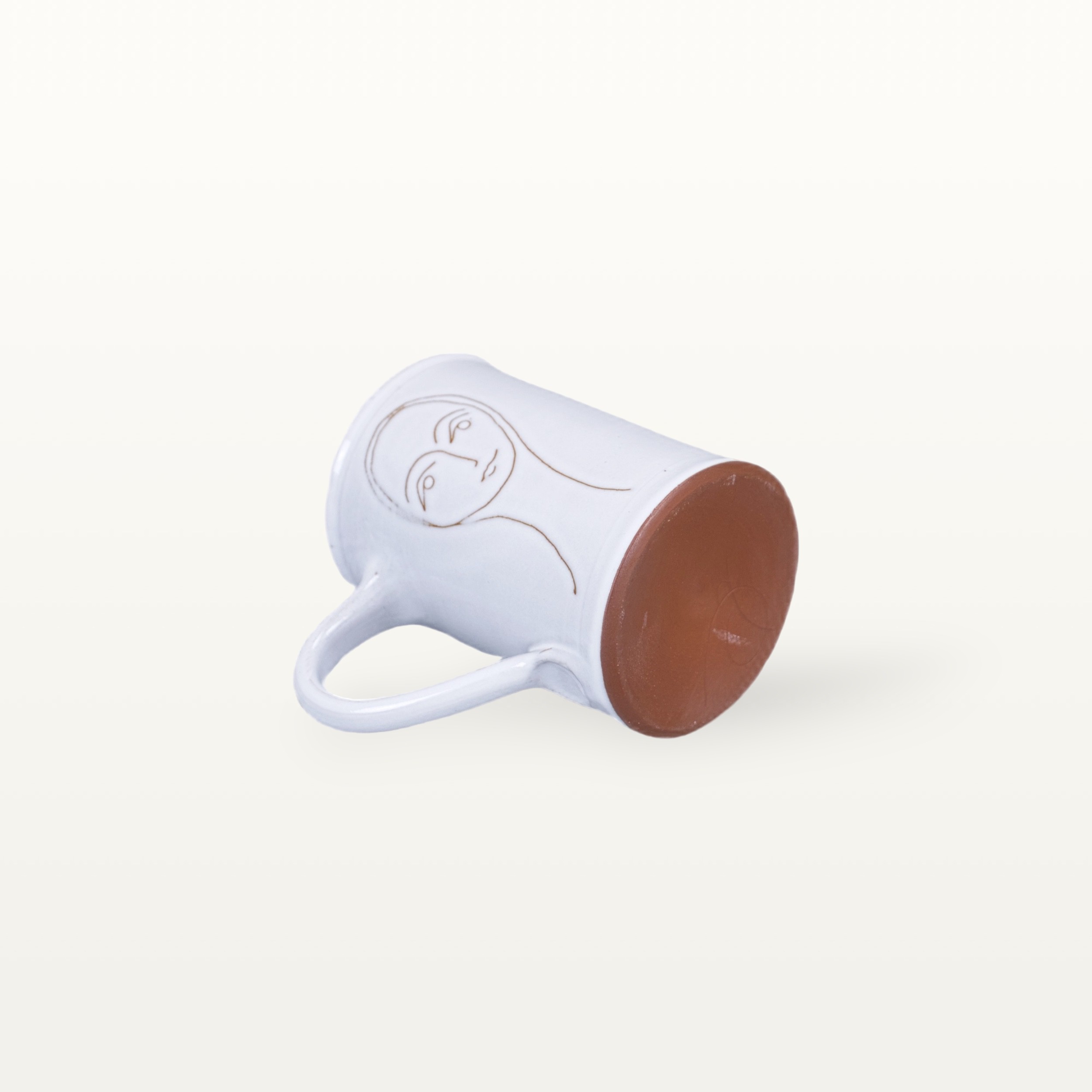 Kleine Keramik Tasse "Gesichtspunkte" - Frauengesicht 4 Kleine Keramik Tasse "Gesichtspunkte" - Frauengesicht – Bild 4