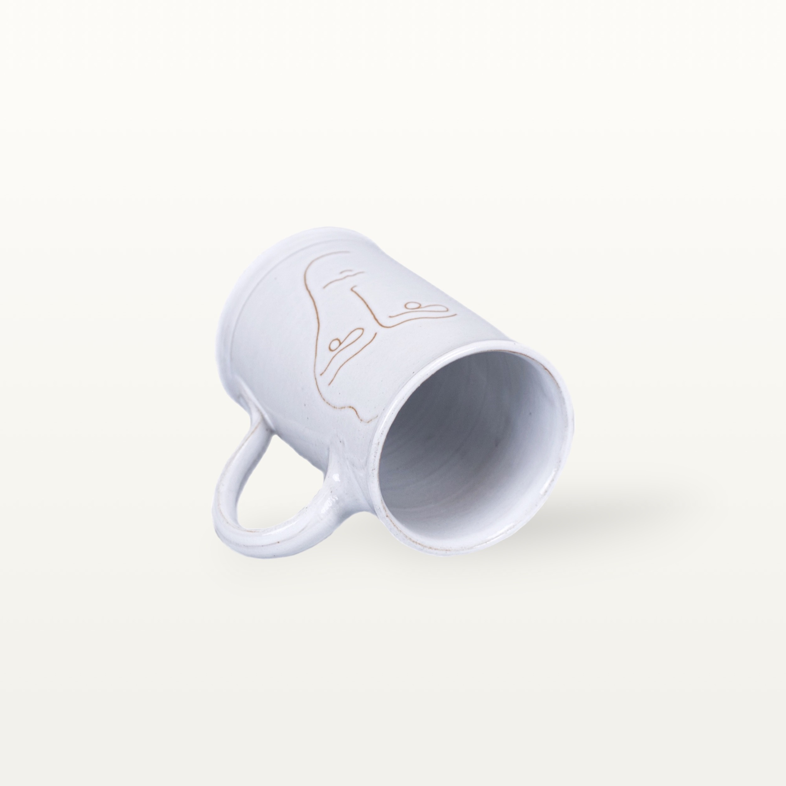 Kleine Keramik Tasse "Gesichtspunkte" - Männergesicht 4 Kleine Keramik Tasse "Gesichtspunkte" - Männergesicht – Bild 4