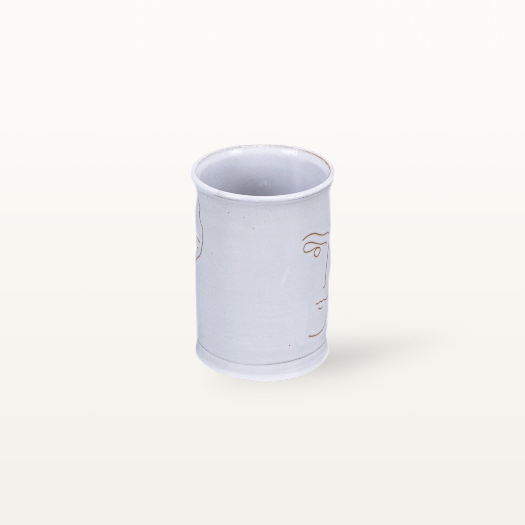 Kleine Keramik Tasse "Gesichtspunkte" - Männergesicht 2 Kleine Keramik Tasse "Gesichtspunkte" - Männergesicht – Bild 2