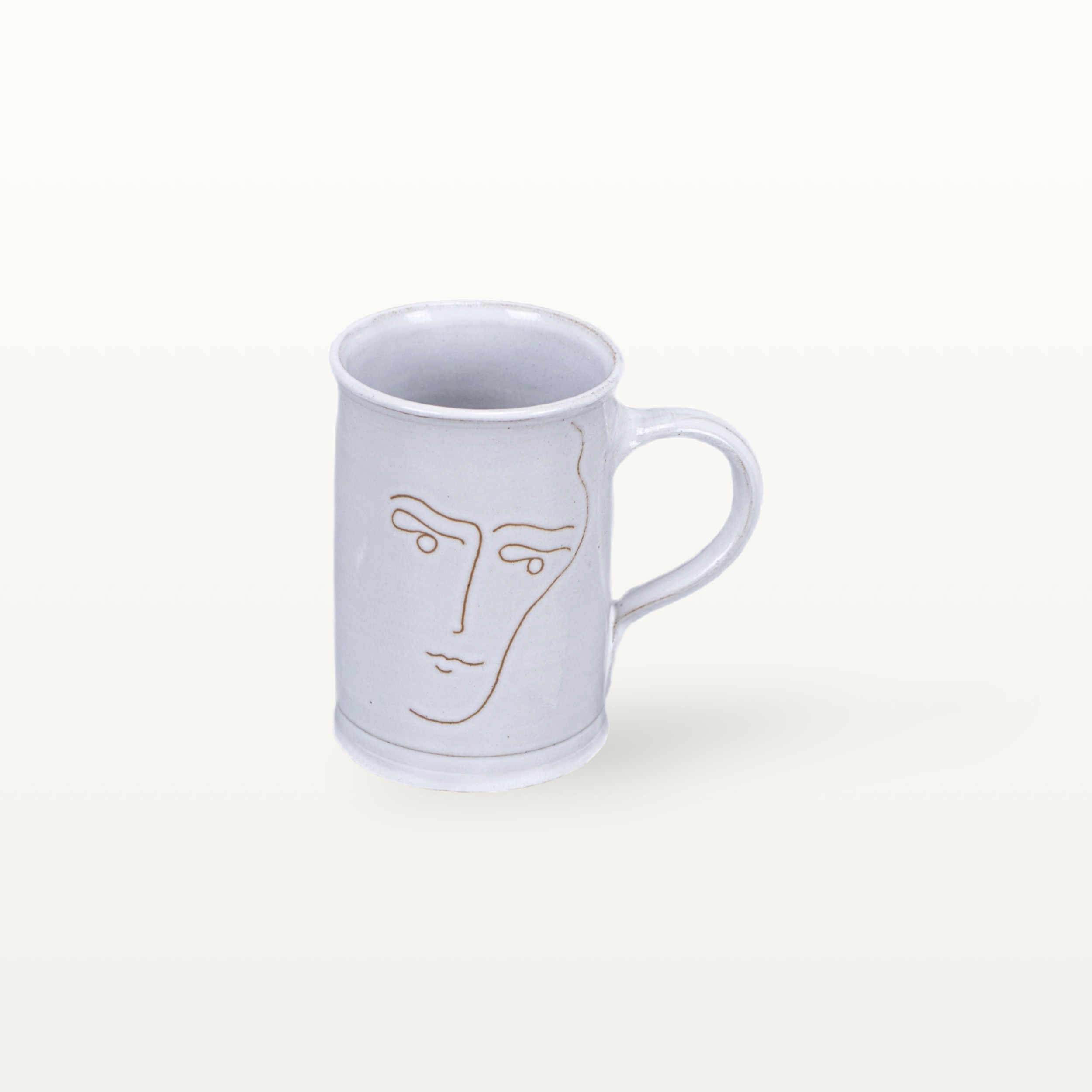 Kleine Keramik Tasse "Gesichtspunkte" - Männergesicht 1 Kleine Keramik Tasse "Gesichtspunkte" - Männergesicht