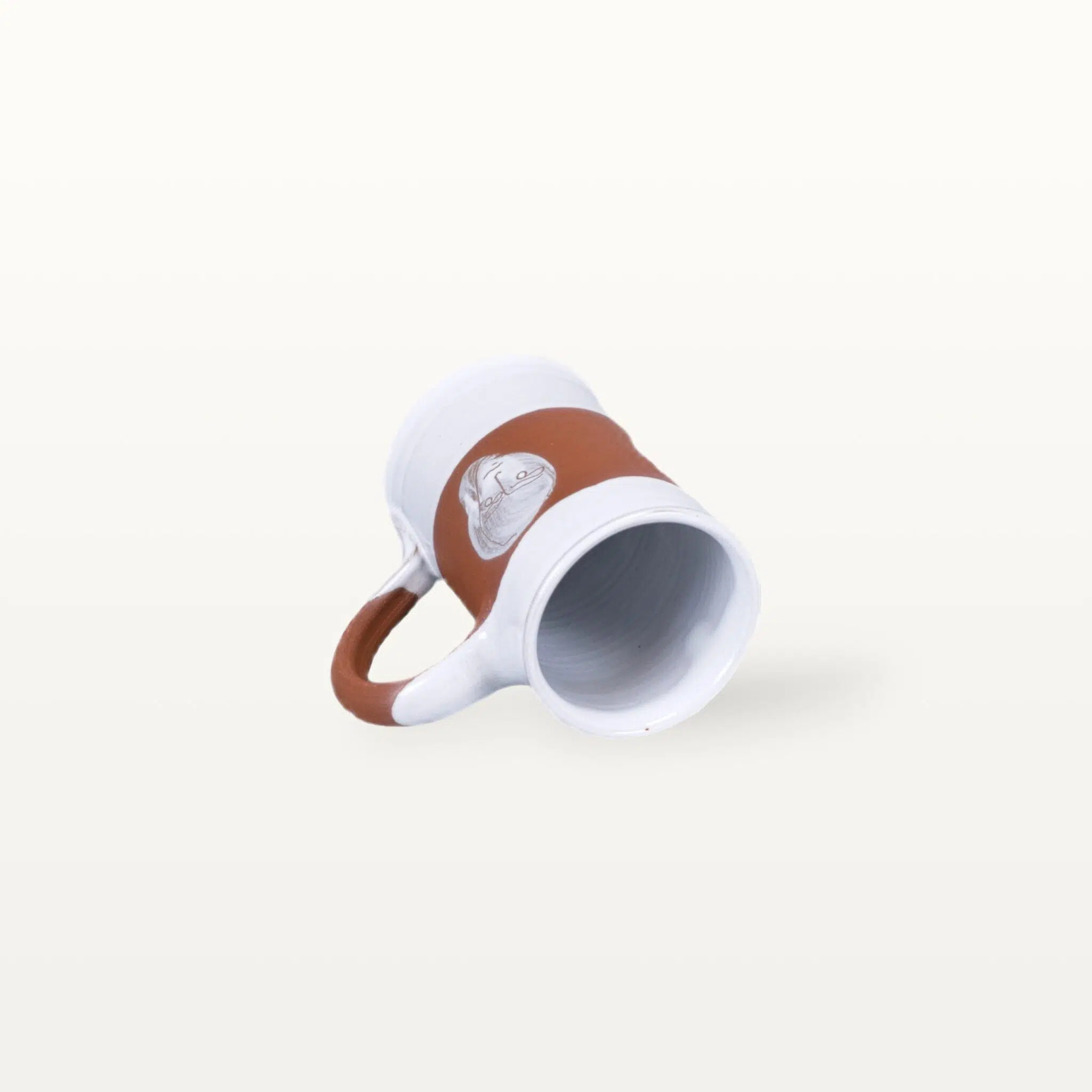 Espressotasse "Gesichtspunkte" - Terrakottaband 4 Espressotasse "Gesichtspunkte" - Terrakottaband – Bild 4