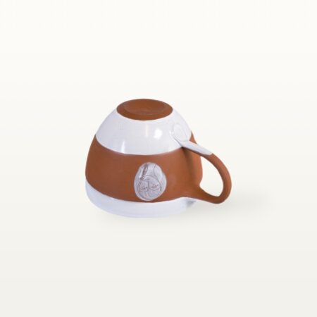 Milchkaffeetassen "Gesichtspunkte" - Terrakottaband – Bild 5