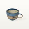 große Milchkaffee- / Teetasse mit Kranichmotiv 9