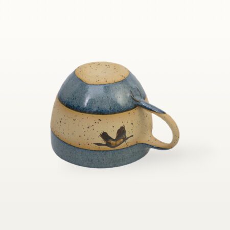 große Milchkaffee- / Teetasse mit Kranichmotiv – Bild 4