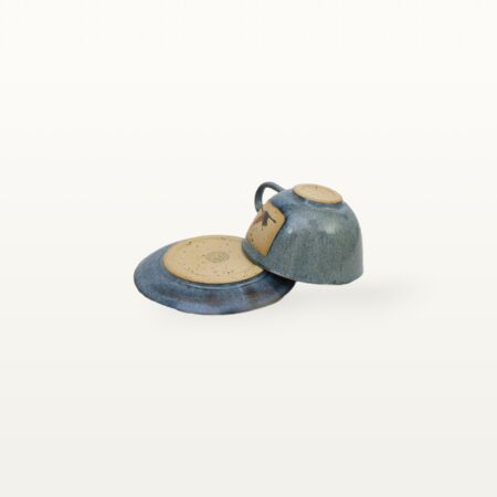 große Milchkaffee- / Teetasse mit Kranichmotiv – Bild 6