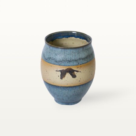 Große bauchige Tasse mit Kranichmotiv – Bild 4