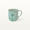 Salbeifarbener Kaffeepott mit Pusteblume 10