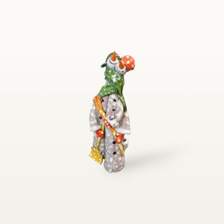 Niedliche Schneemann-Pärchen Keramik Figur
