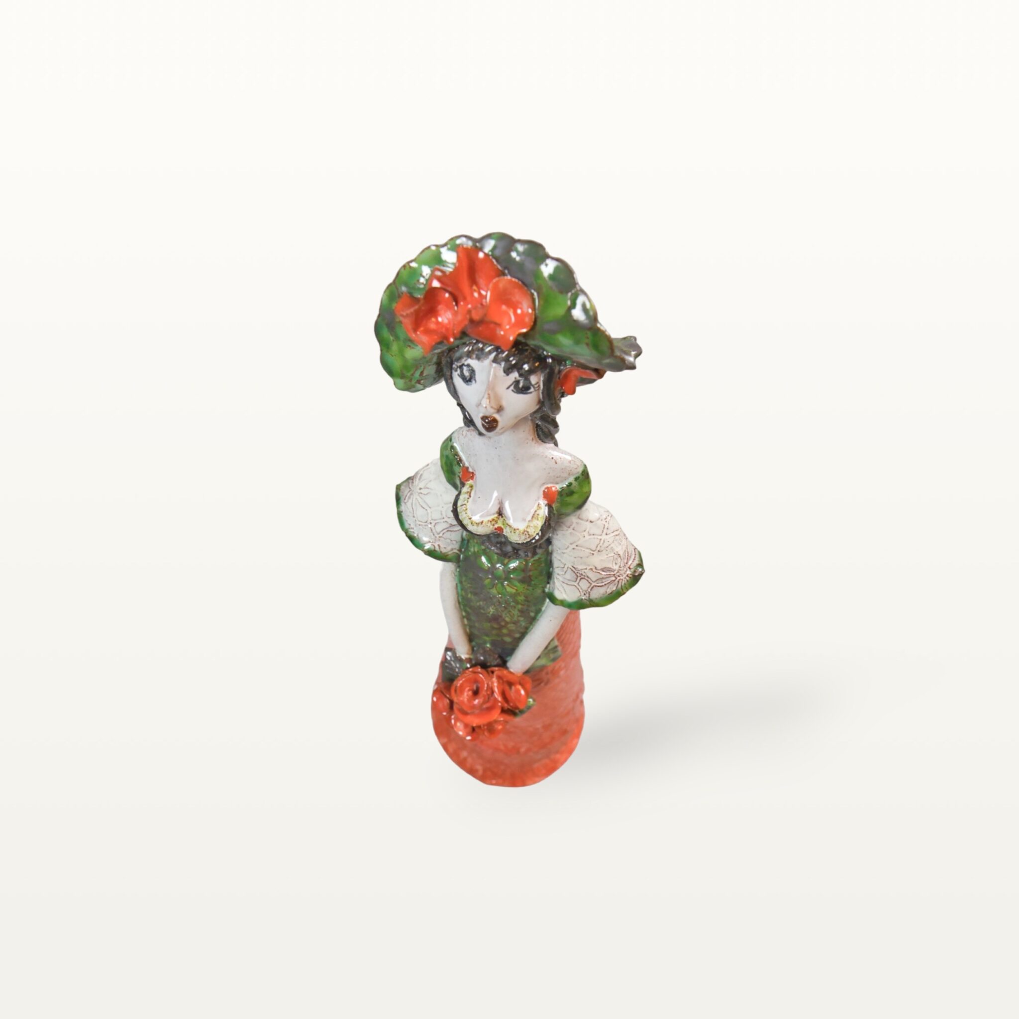 Blumenhafte Keramik Figur als Gärtnerin 3 Blumenhafte Keramik Figur als Gärtnerin – Bild 3