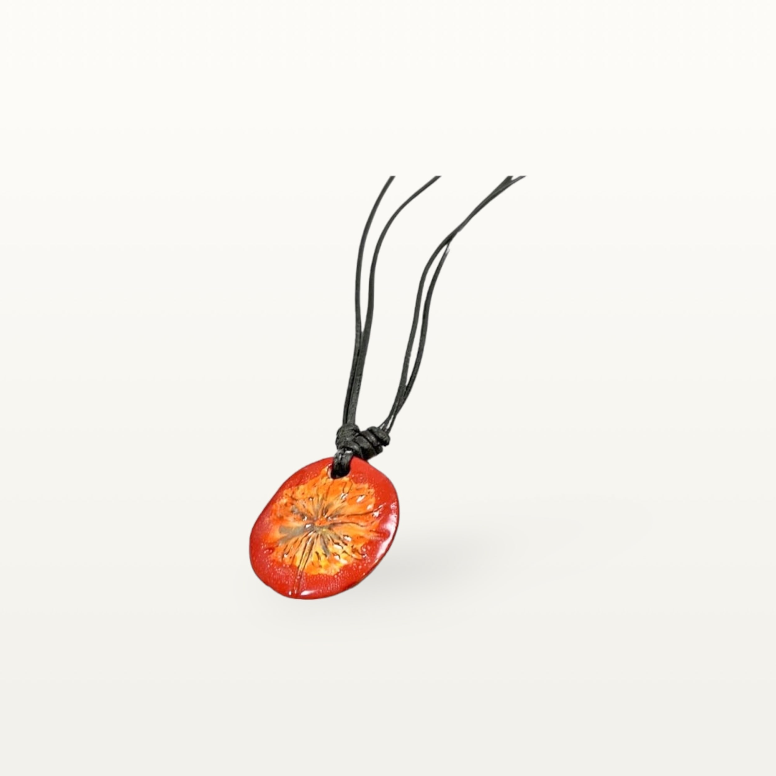 Hübsche Keramik Ketter - Rot-Orange