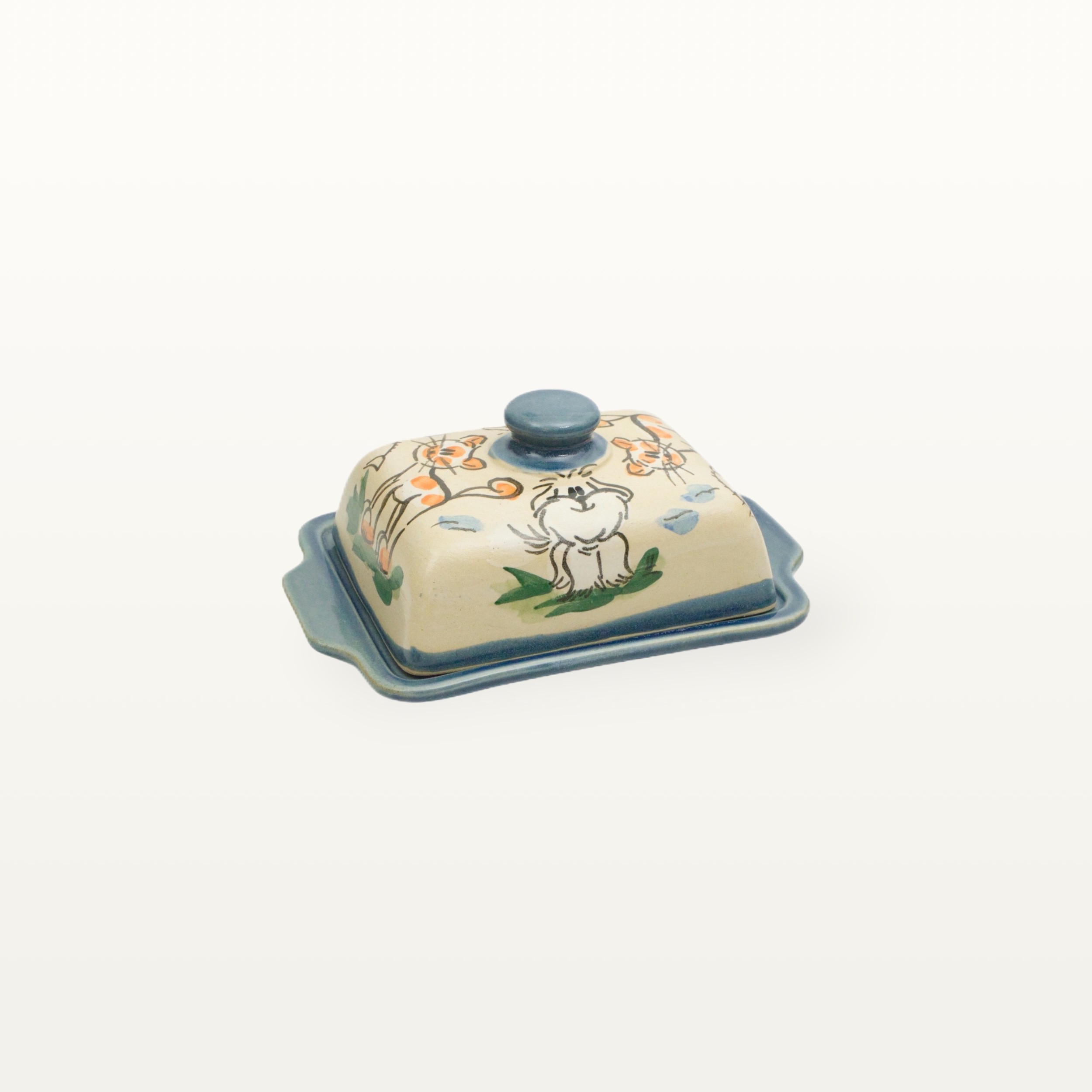 Butterdose Katze Hund - Tierfreunde - Blau 1 Butterdose Katze Hund - Tierfreunde - Blau