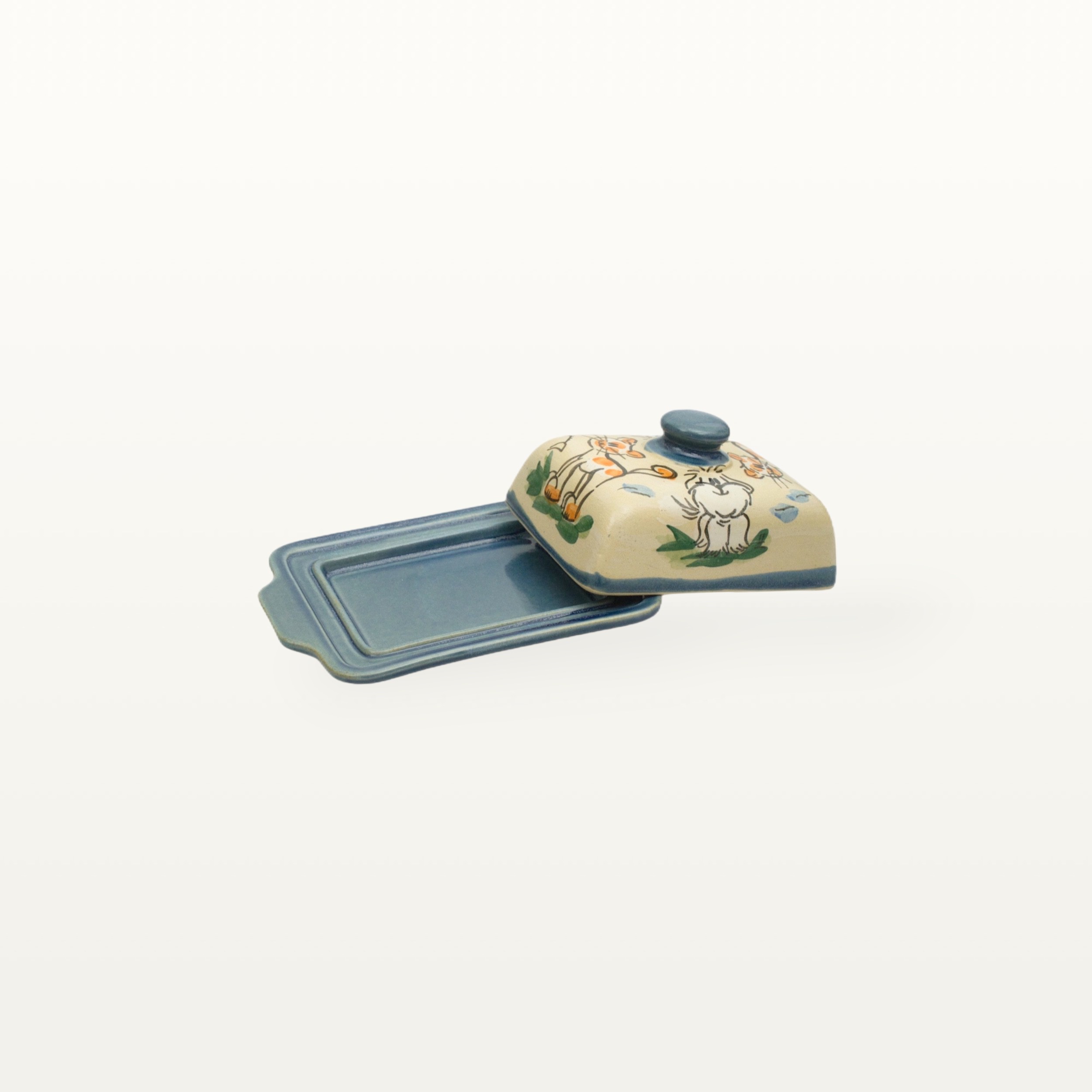 Butterdose Katze Hund - Tierfreunde - Blau 2 Butterdose Katze Hund - Tierfreunde - Blau – Bild 2