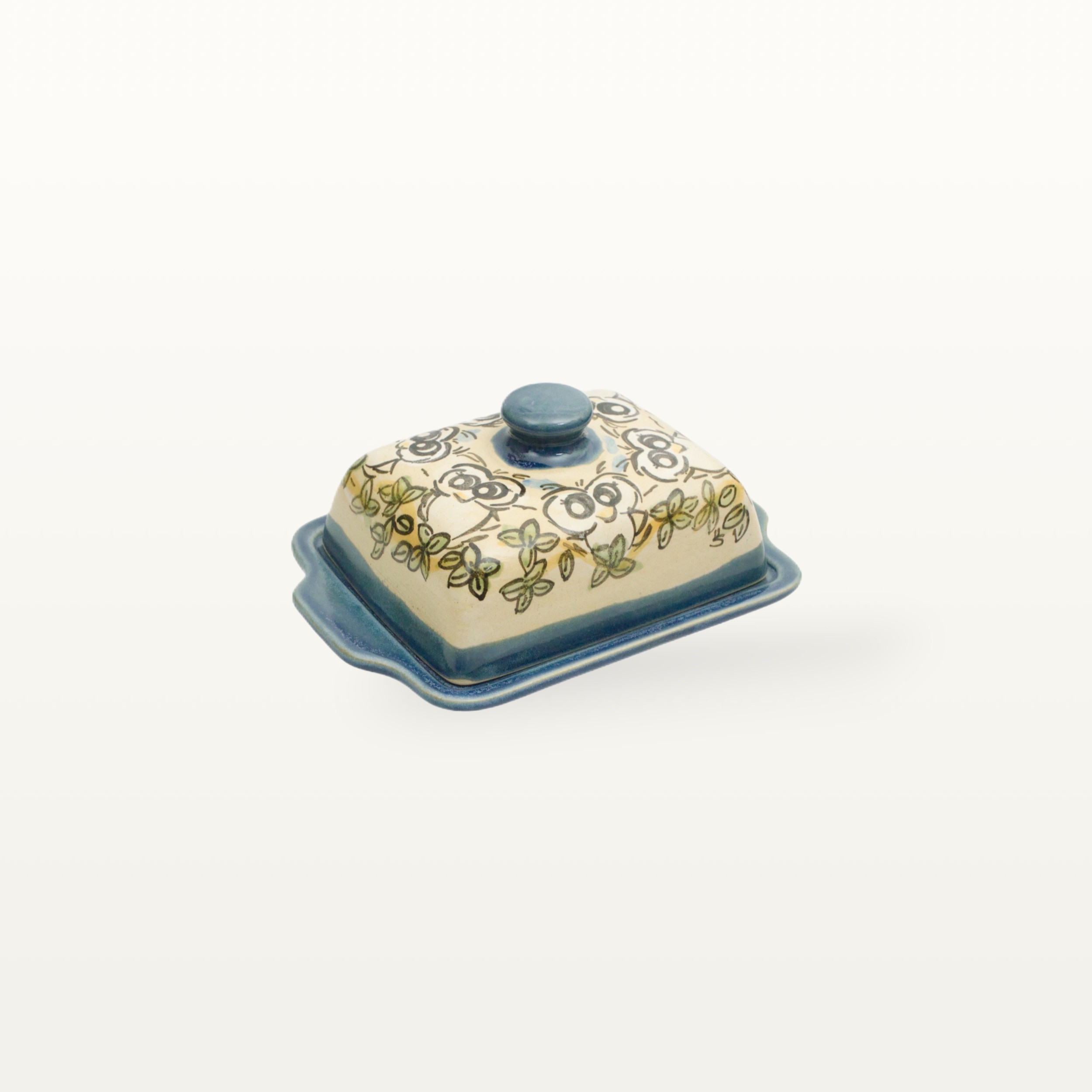 Butterdose Eule - Tierfreunde - Blau 1 Butterdose Eule - Tierfreunde - Blau