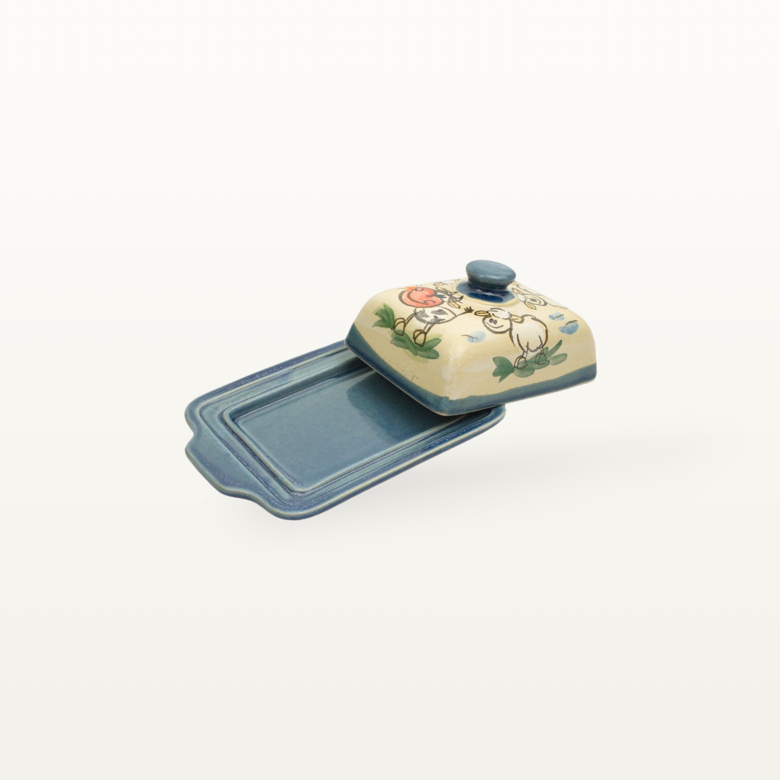 Alternative view of Butterdose Schaf Kuh - Tierfreunde - Blau