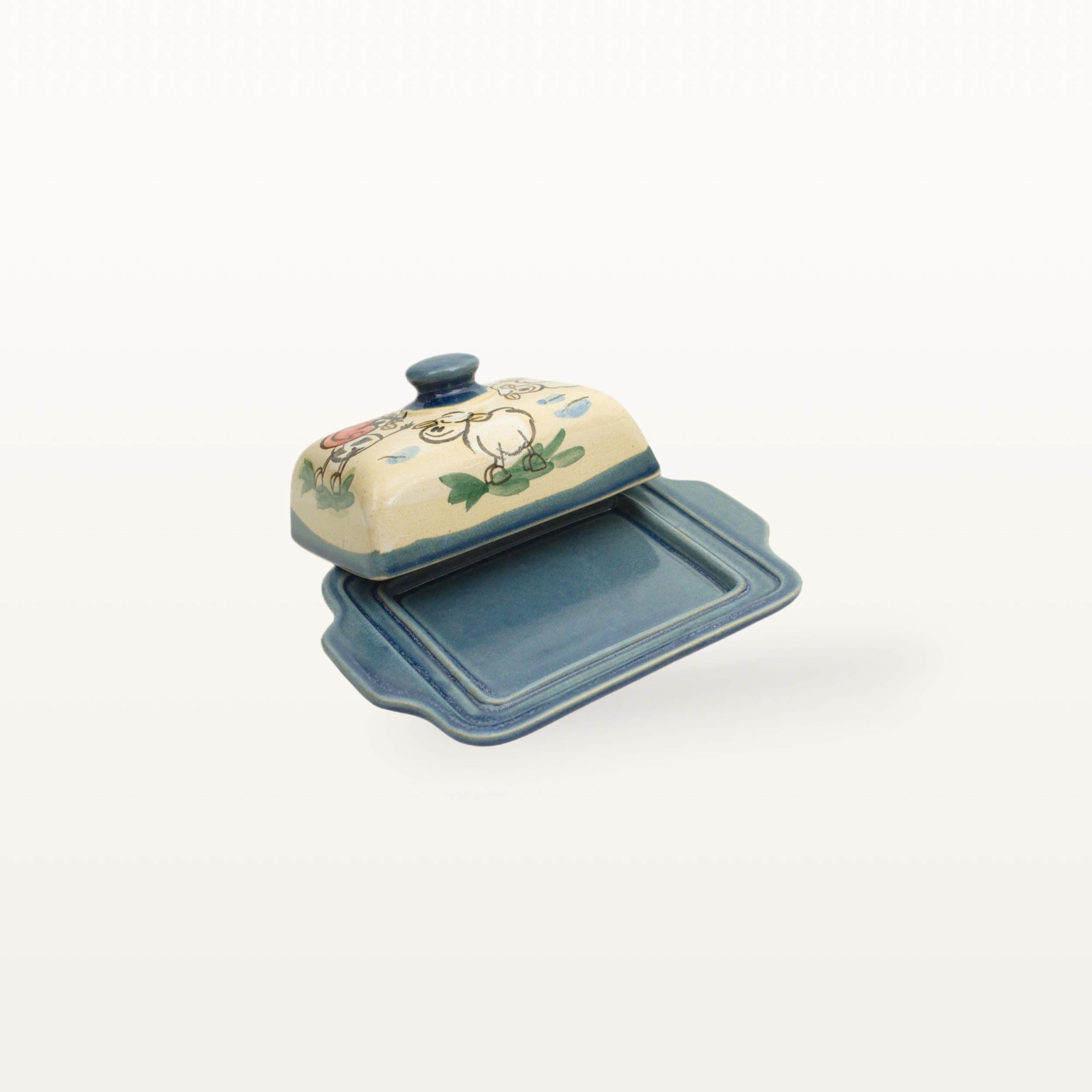 Butterdose Schaf Kuh - Tierfreunde - Blau 3 Butterdose Schaf Kuh - Tierfreunde - Blau – Bild 3