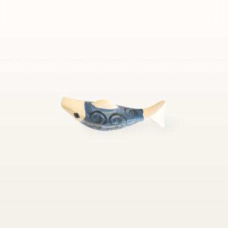 Schwimmender Keramik Fisch - Blau mit Spirale – Bild 4